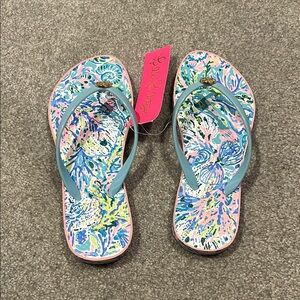 Lilly Pulitzer Colorful Flip Flop Sandals